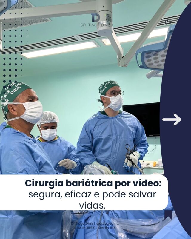 🔹Você já ouviu falar na cirurgia bariátrica laparoscópica ou robótica? Essas técnicas minimamente invasivas são uma solução segura e eficaz para quem luta contra a obesidade e doenças associadas, como diabetes tipo 2, hipertensão e apneia do sono por exemplo. Com menos dor, recuperação mais rápida e baixíssimo risco cirúrgico, ela pode transformar e salvar vidas. Tem dúvidas se esse procedimento é para você? Clique no link da bio e agende sua consulta agora mesmo. Cuidar da sua saúde é o primeiro passo para uma nova vida! #CirurgiaBariátrica #SaúdeComSegurança #DrTiagoDiniz #bariátricarobótica #BariátricaPorVídeo #obesidadetemtratamento